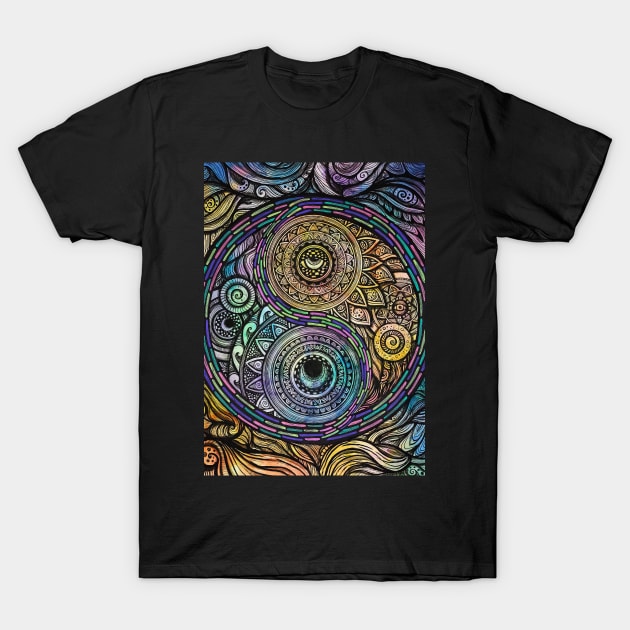 Trippy Yin yang mandala T-Shirt by asiancoffeegirl